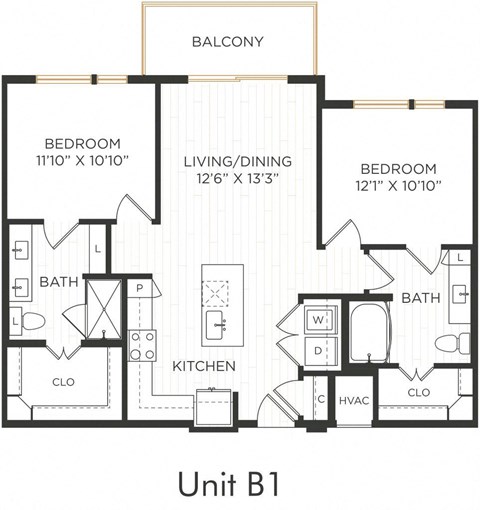 Astra Avery Ranch Apartments B1 Floor Plan